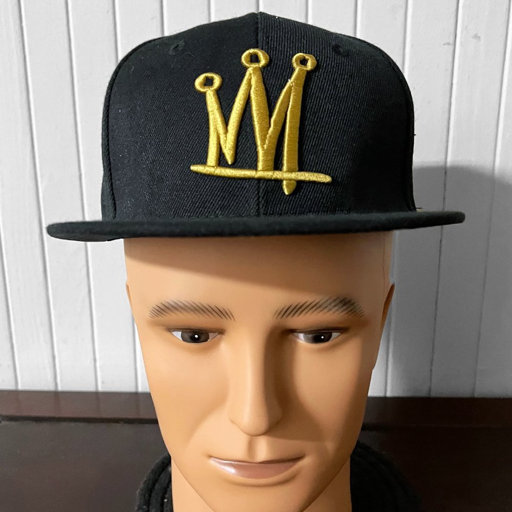 King Streetwear Altay Park Nation Gold Crown Black Fashion Snapback Hat NWOT